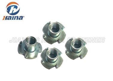Ocynkowane łączniki niestandardowe Haina z łbem kwadratowym Gr 4.8 Tee Nut / T Nut With 4 Prong