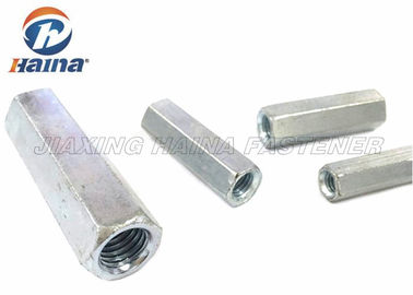 Mild Steel Hex Head Nuts Long Hexagon Coupling Nuts M6 - M36 For Building