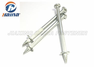 Carbon Steel Concrete Shooting Nails , Galvanized Concrete Nails For Cement Walls