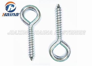 Carbon Steel 4.8 Grade Zinc Plated Heavy Duty Screw Eyes With Welded Eye Wood Thread