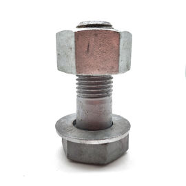 Śruby z łbem sześciokątnym metrycznym i podkładką płaską ze stali węglowej HDG Power Fitting