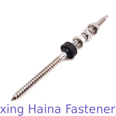 Śruby wieszakowe SS304 M10 200 mm 250 mm z 3 nakrętkami kołnierzowymi